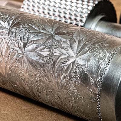 Technical view of precision roller engraving work